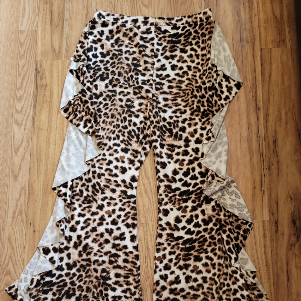 Bell Bottom Leopard Pants